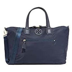 Tory Burch Ella Packable Nylon Satchel - Navy